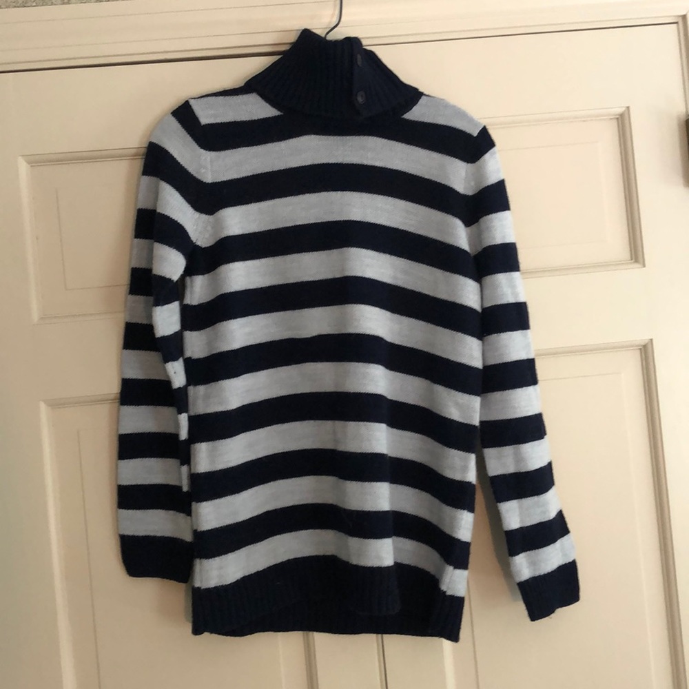 Navy/Baby Blue Turtleneck
